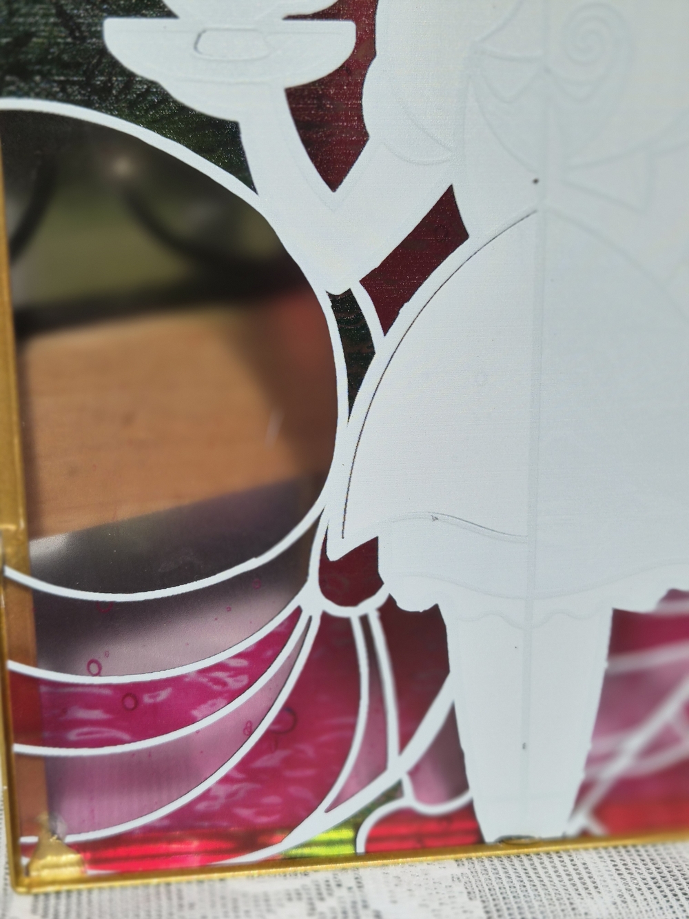 Disney Alice Stained Glass-Style Suncatcher in Pink and Blue - Picture 4 of 4